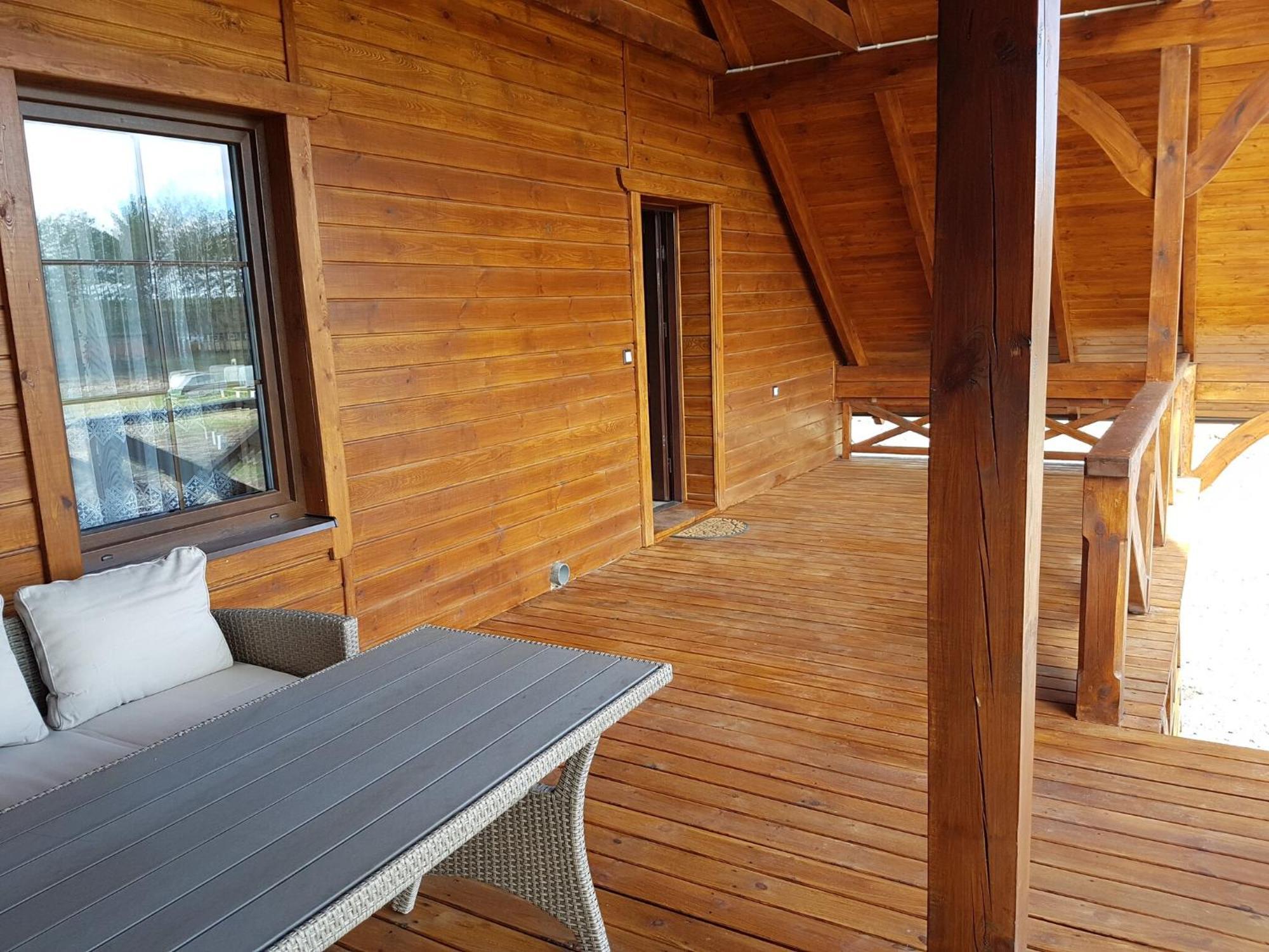 Wooden Holiday Home In Skrzynia With Terrace Osiek  Exteriör bild